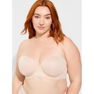 Torrid Bombshell Everyday Strapless Convertible Push Up Bra Plus Size 40DDD